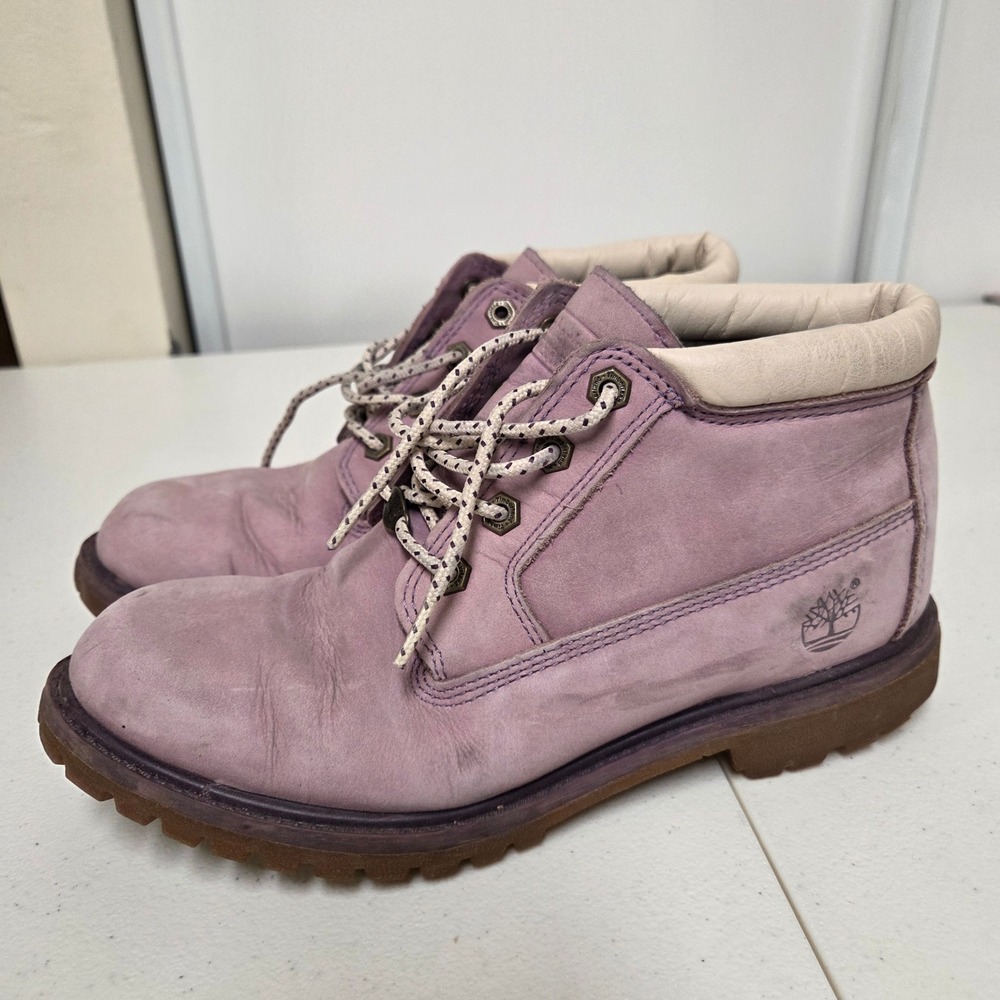 Timberland Nellie Chukka Lavender Purple Waterproof Boots 8131A Womens 8.5M